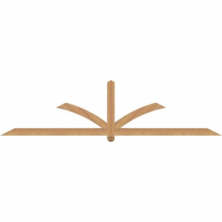 Ekena Millwork Redmond Smooth Timber Gable Bracket, Western Red Cedar, 108"W x 27"H x 3 1/2"D x 3 1/2"F, 6/12 Pitch GBW108X27X0404RED00SWR